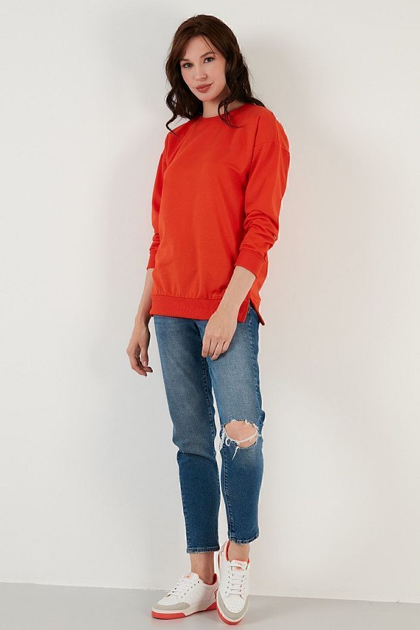 Pamuklu Regular Fit Bisiklet Yaka Basic Sweat Sweat 5863569 - 6