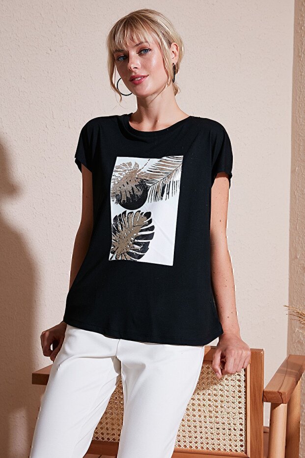 Printed Crew Neck Regular Fit t Shirt t Shirt 6671004