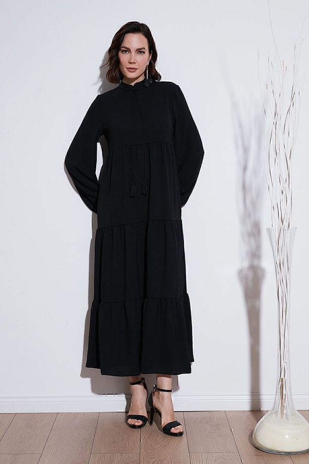 Modest Regular Fit Dik Yaka Uzun Elbise  ELBİSE 611EL545 - 1