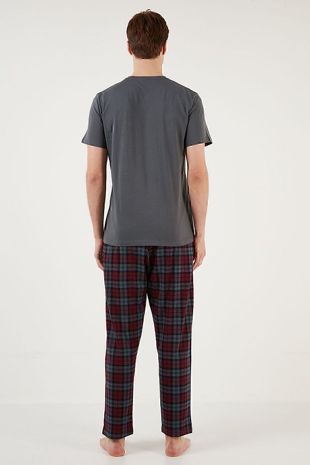 Ekoseli Regular Fit Kısa Kollu Pijama Takımı Erkek PİJAMA TAKIMI 6572002 - 8