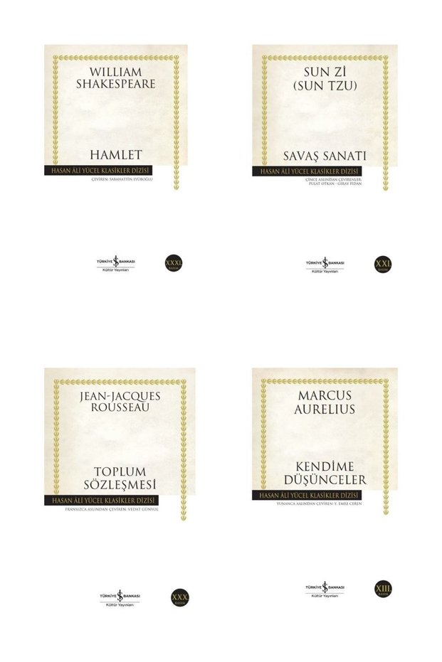 Hamlet - Toplum Sözleşmesi - Savaş Sanatı - Kendime Düşünceler - Iş Bankası 4 Book Holiday Set