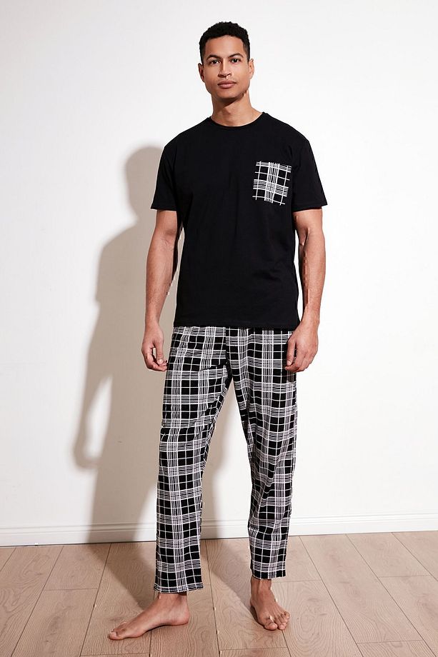 Ekoseli Pamuklu Regular Fit Kısa Kollu Pijama Takımı 6572002 - 5