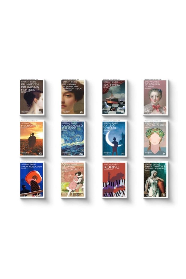 Stefan Zweig 12 Kitap Set - Satranç - Olağanüstü Bir Gece Ve Diğerleri 12 Kitap Bir Arada