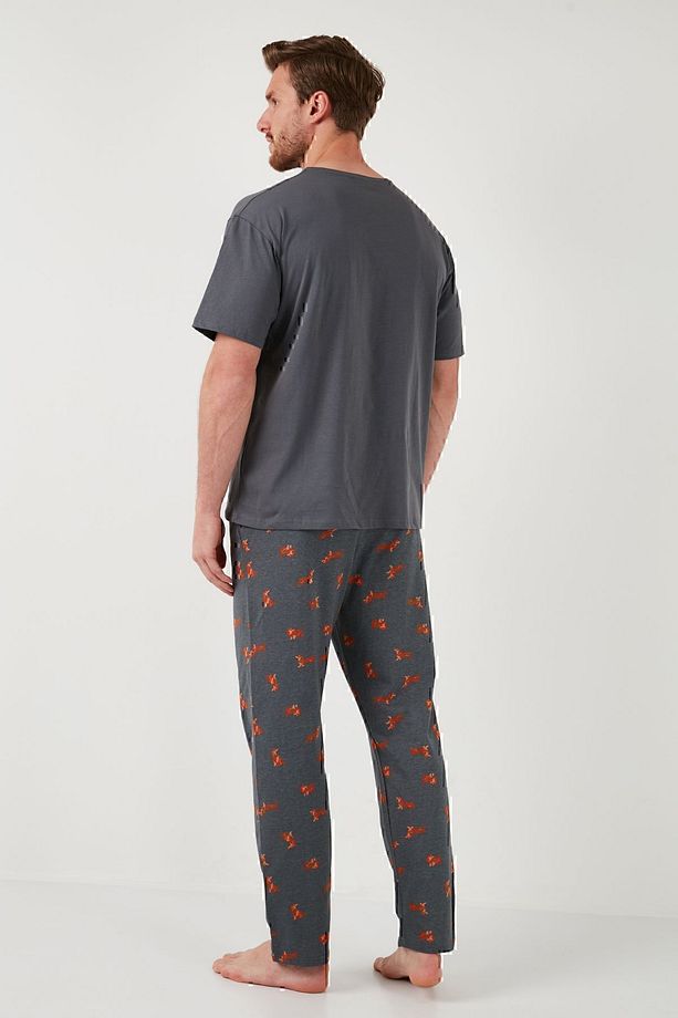 Pamuklu Regular Fit Kısa Kollu Pijama Takımı Erkek PİJAMA TAKIMI 6572012 - 8