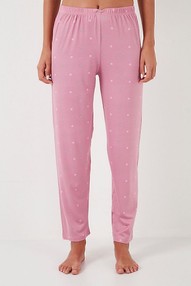 Regular Fit Bisiklet Yaka Kısa Kollu Pijama Takımı  PİJAMA TAKIMI 65750107 - 7