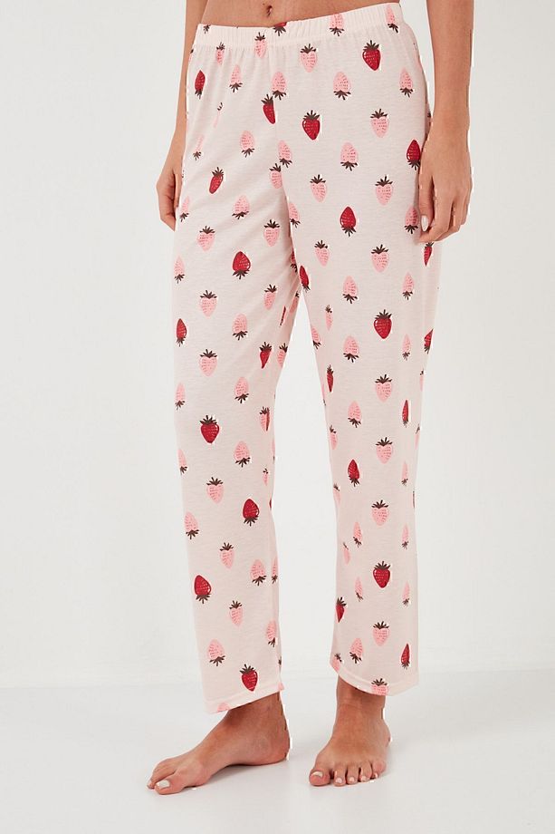 Regular Fit Bisiklet Yaka Kısa Kollu Pijama Takımı Pijama Takımı 65770105 - 5