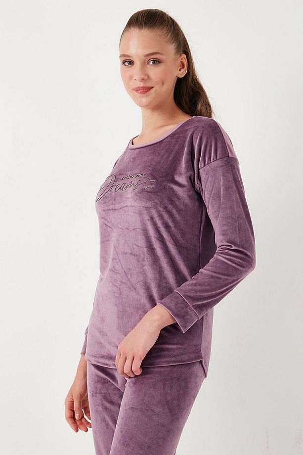 Standart Fit Bisiklet Yaka Pijama Takımı  PİJAMA TAKIMI 6094202 - 7