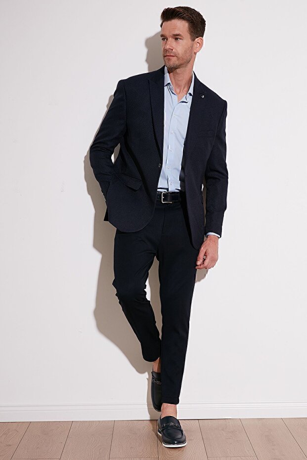 6 Drop Double Slit Slim Fit Blazer Jacket Men's JACKET 659001