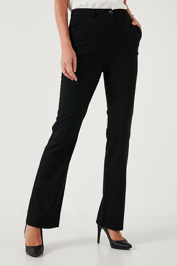 Yüksek Bel Regular Fit Bol Paça Pantolon  PANTOLON 611PL030W4 - 4