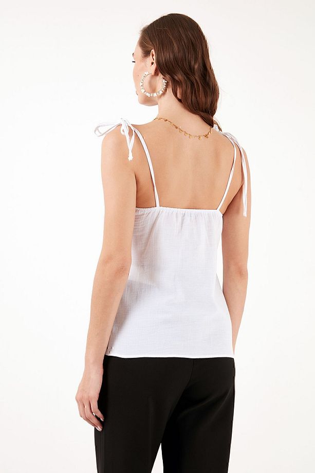 Pamuklu Regular Fit İp Askılı Bluz  BLUZ 611BZ0299 - 7