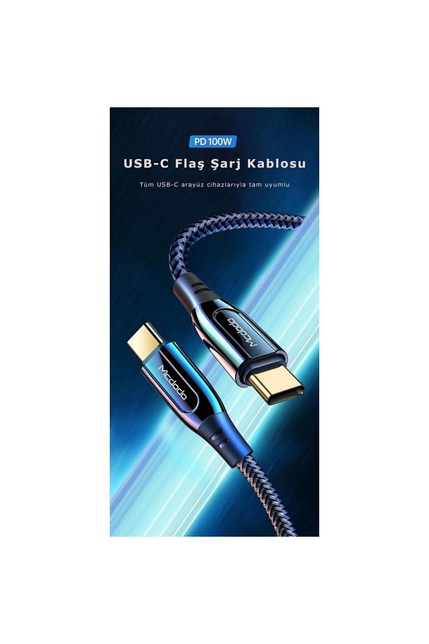 Ca-8120 100w Type C To Type C Pd Hızlı Şarj Ve Data Kablosu 1.2 - 6