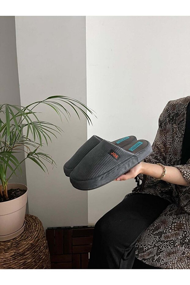 Men's Closed-Front Winter Slippers Daily Indoor Slippers Dowry Bohça