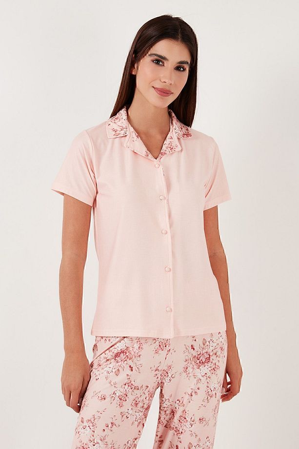 Regular Fit Gömlek Yaka Kısa Kollu Pijama Takımı  PİJAMA TAKIMI 65730101 - 5