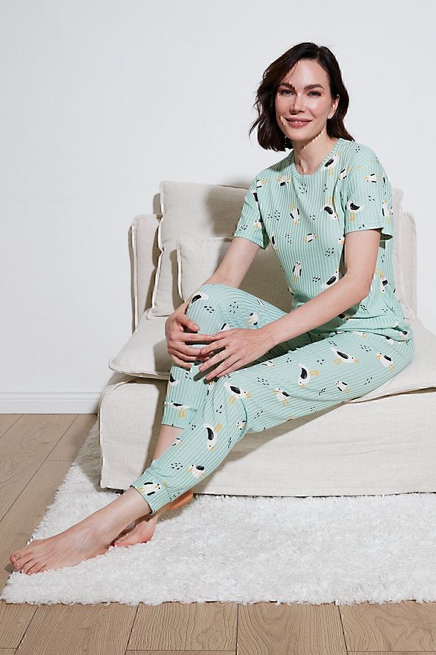 Regular Fit Kısa Kollu Pijama Takımı  PİJAMA TAKIMI 65740104 - 1