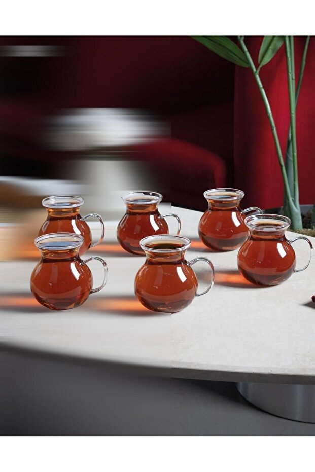 KEYFİ ALA BOROSİLİKLAT CAM ÇAY BARDAĞI 220ML 6'LI (KEYFİ ALA ÇAY BARDAĞI) - 2