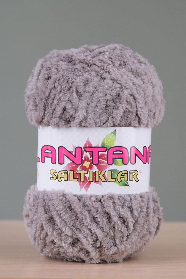 Lantana Plush Knitting Yarn Plush Yarn Ana Kuzusu 100Gr Dark Gray-17