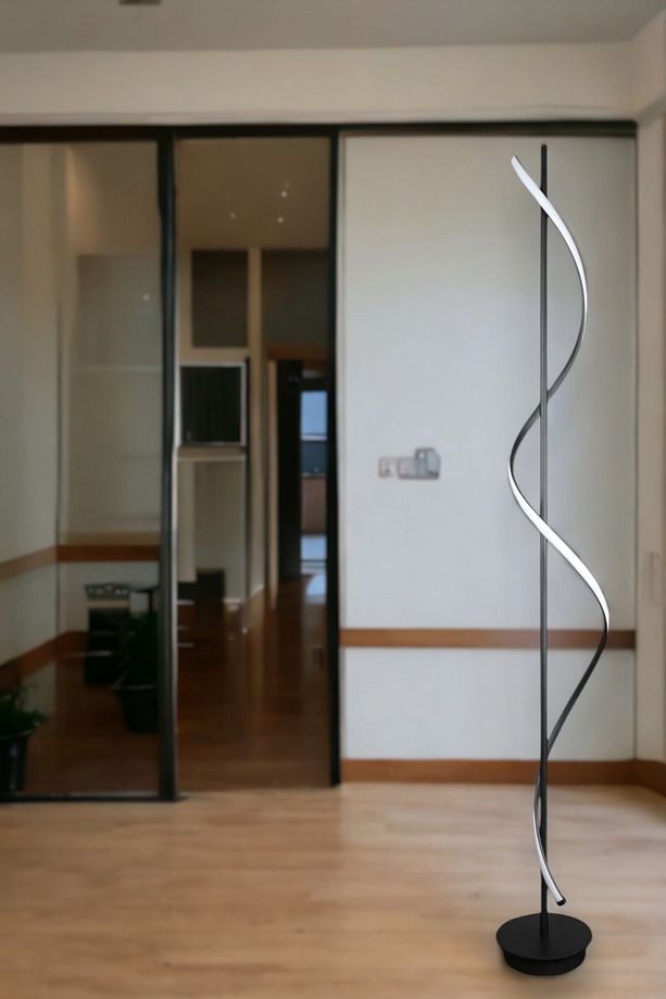 Violet Modern Tasarım Siyah Renk Gün Işığı Ledli Salon - Yatak Odası Led Lambader - 1