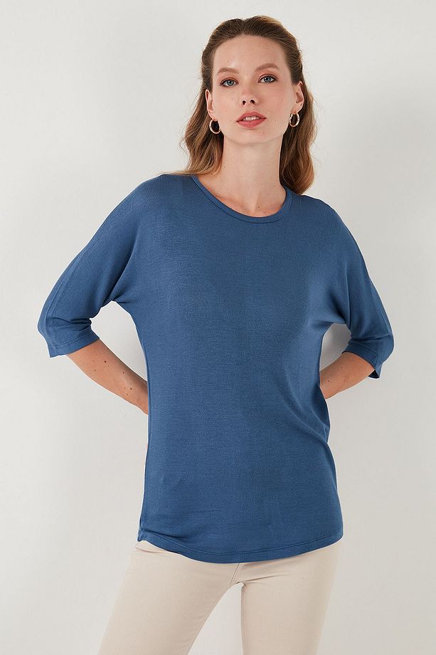 Truvakar Kol Bisiklet Yaka Basic Pamuklu Bluz  BLUZ 5863589 - 3