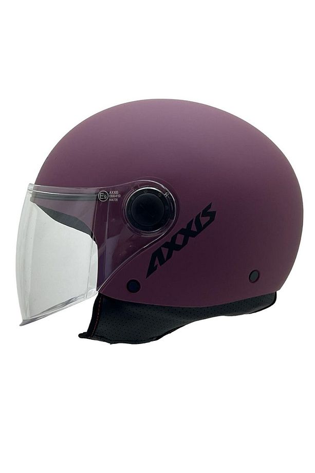 AXXİS SQUARE YARIM KASK SOLİD MAT BORDO - 1