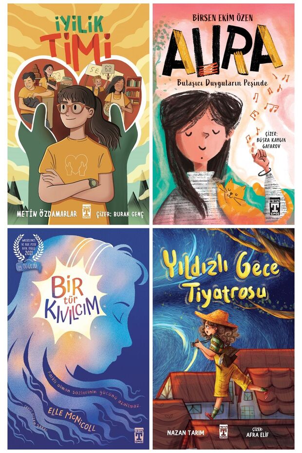 4. 5. 6. Classroom Reading Books Set of 4/ İyilik Timi- Aura -Bir Tür Kıvılcım -Yıldızlı Gece Tiyatrosu