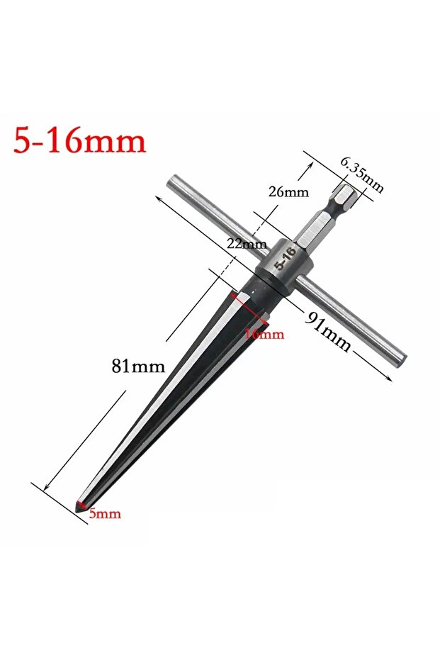 marangoz hex ahşap konik Rayba 5-16mm - 3