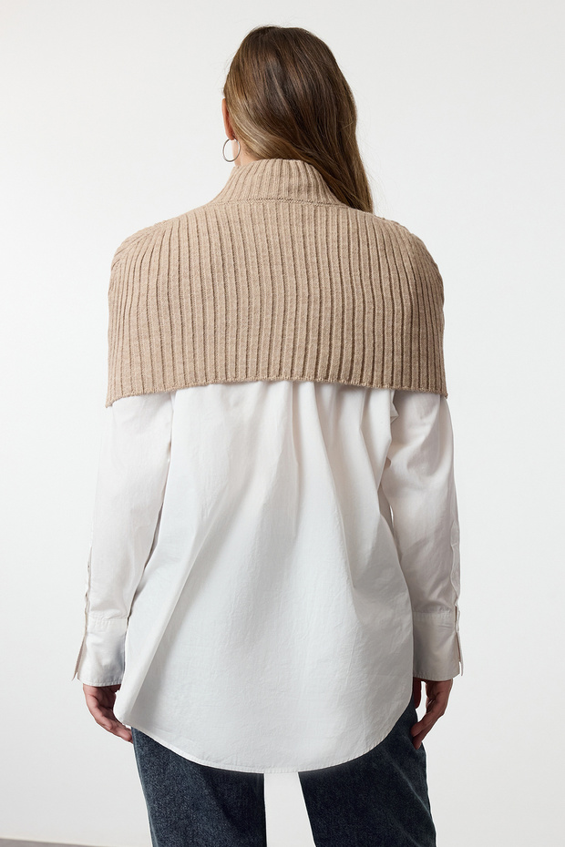 Nerz Crop Rollkragenpullover Pullover - 5