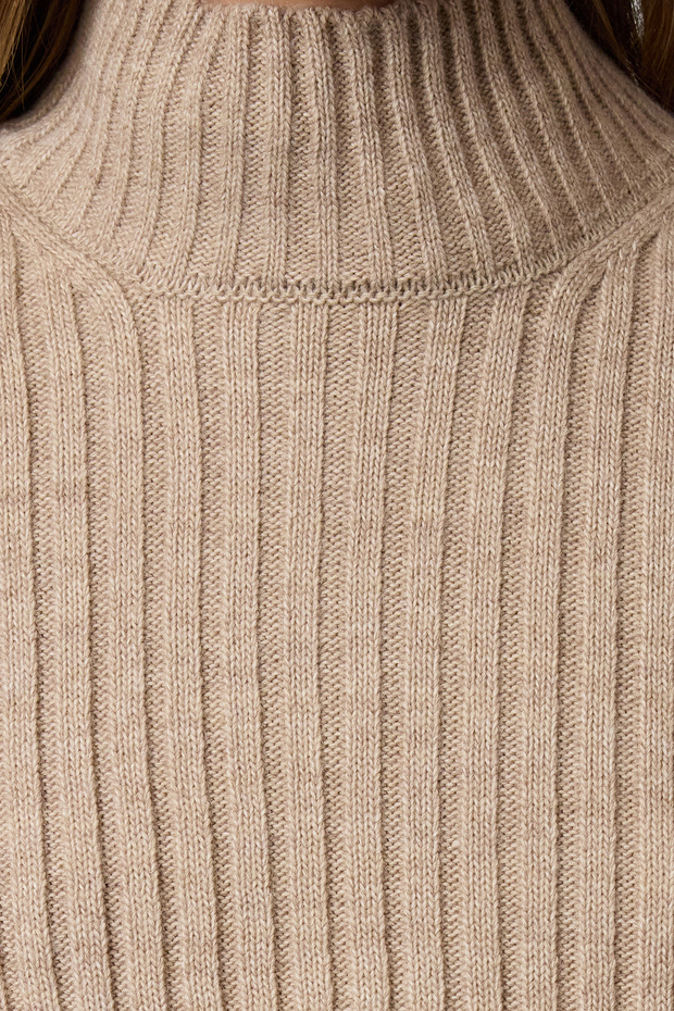 Nerz Crop Rollkragenpullover Pullover - 3