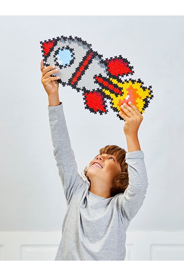 Plus - Plus Minecraft Temalı Puzzle by Number Rocket - Numaralı Roket Puzzle Lego Yapı Oyuncağı 3930 - 2