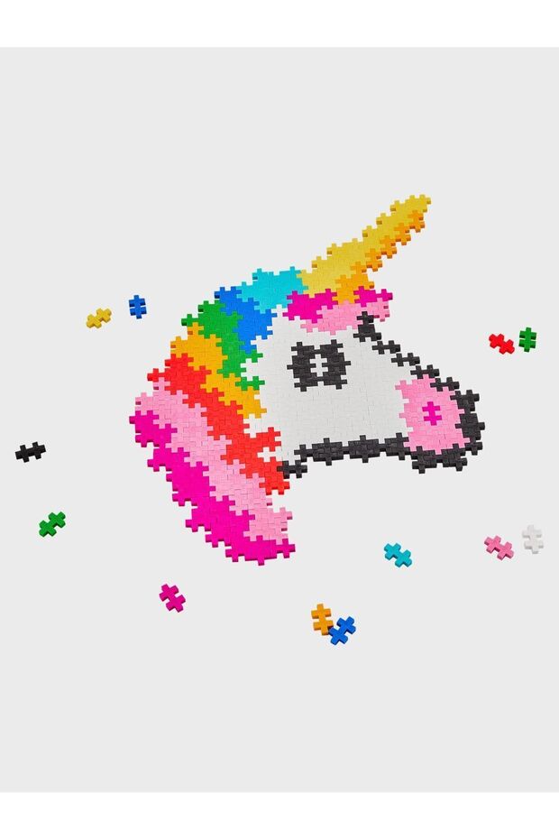 Plus - Plus Minecraft Temalı Kutuda By Number Unicorn Lego Yapı Oyuncağı ( 250 Parça ) 3929 - 4