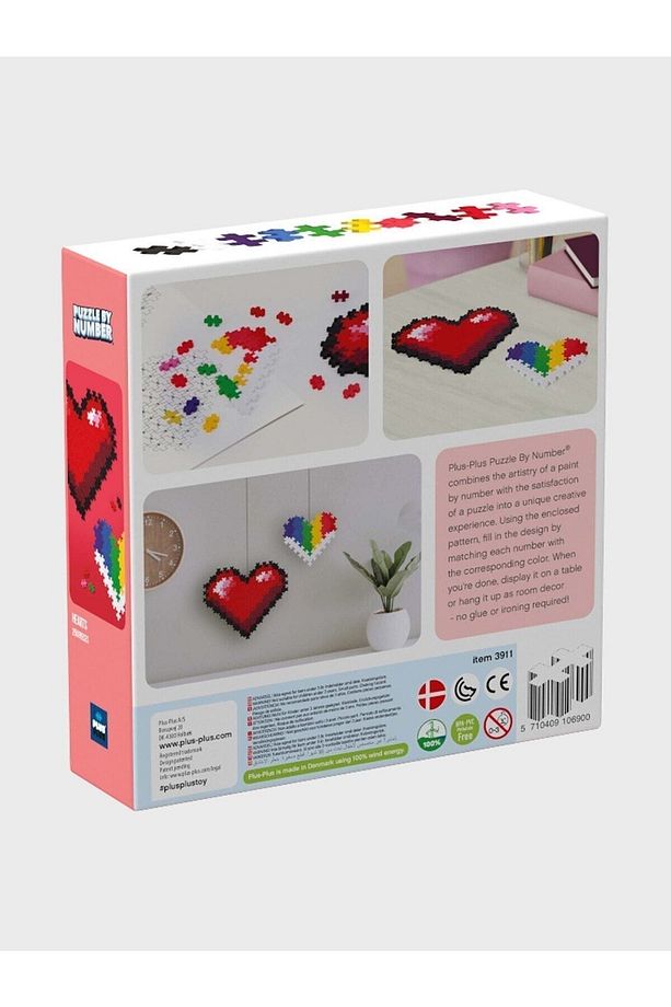 Plus - Plus Minecraft Temalı Kutuda By Number Hearts - Numaralı Kalpler Yapı Oyuncağı (250Parça)3911 - 9
