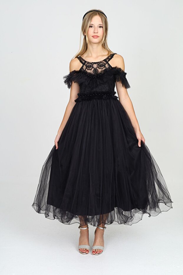 Genç/Kız Çocuk Abiye Elbise&Düğün Elbisesi Doğum Günü Parti Elbisesi - 1