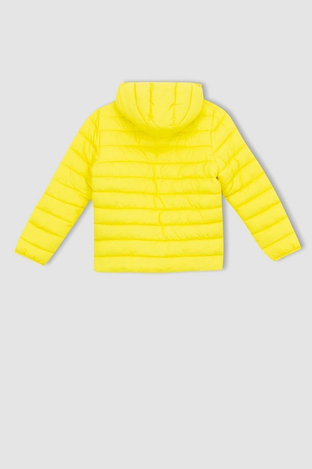 Erkek Çocuk Su Itici Kapüşonlu Fermuarlı Cepli Basic Düz Şişme Mont Y4562a623sp - 7