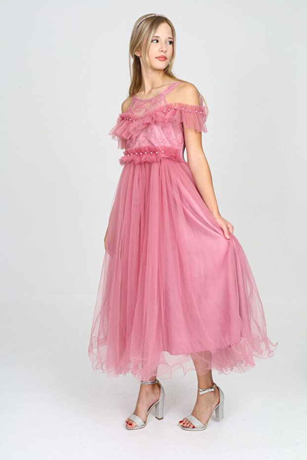 Genç/Kız Çocuk Abiye Elbise&Düğün Elbisesi Doğum Günü Parti Elbisesi - 1