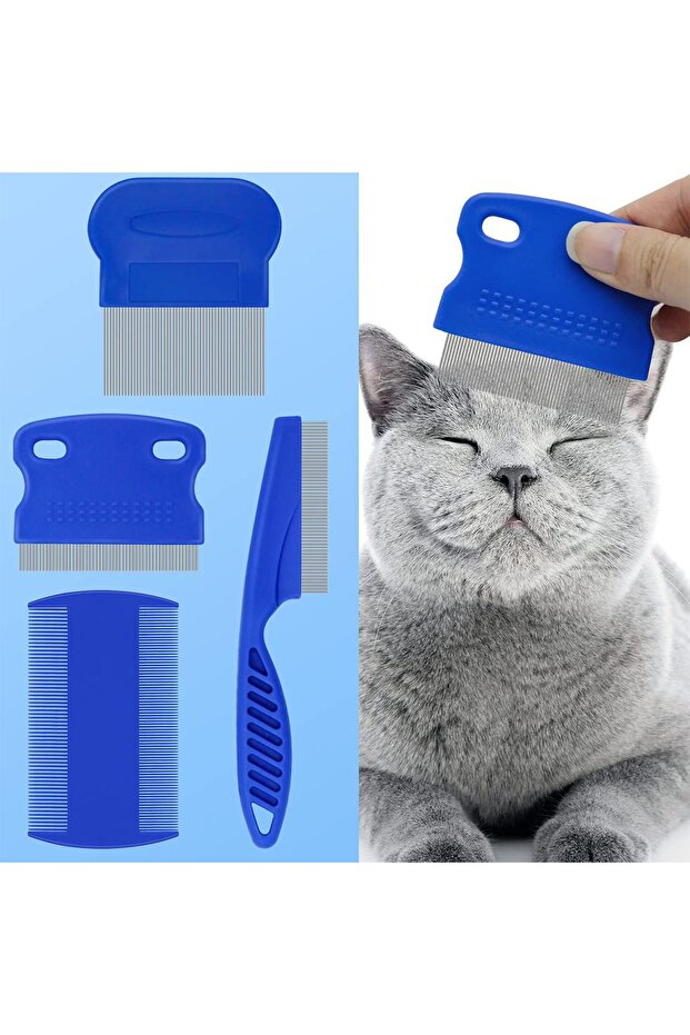 Lice Comb Set Cat Flea Collar Pet Grooming Kit Lice Buckle Cat Dog Shaver
