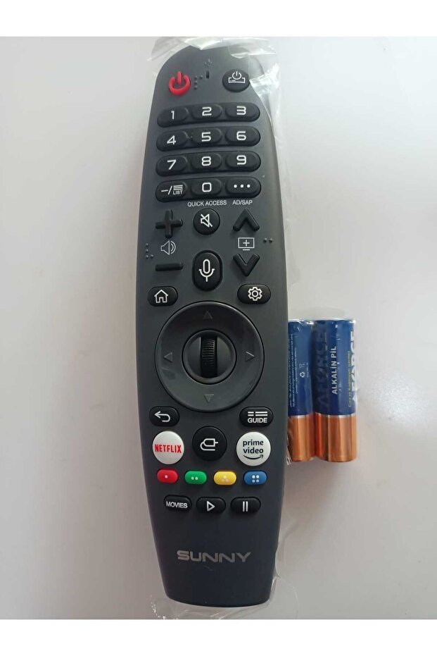 Sunny televziyon kumandası,Orjinal sunny ve hi level uyumlu,Vebos ses komutlu