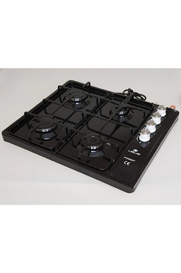 Set Üstü 4lü Siyah Tüplü Lpg Çakmaklı Ocak - 1
