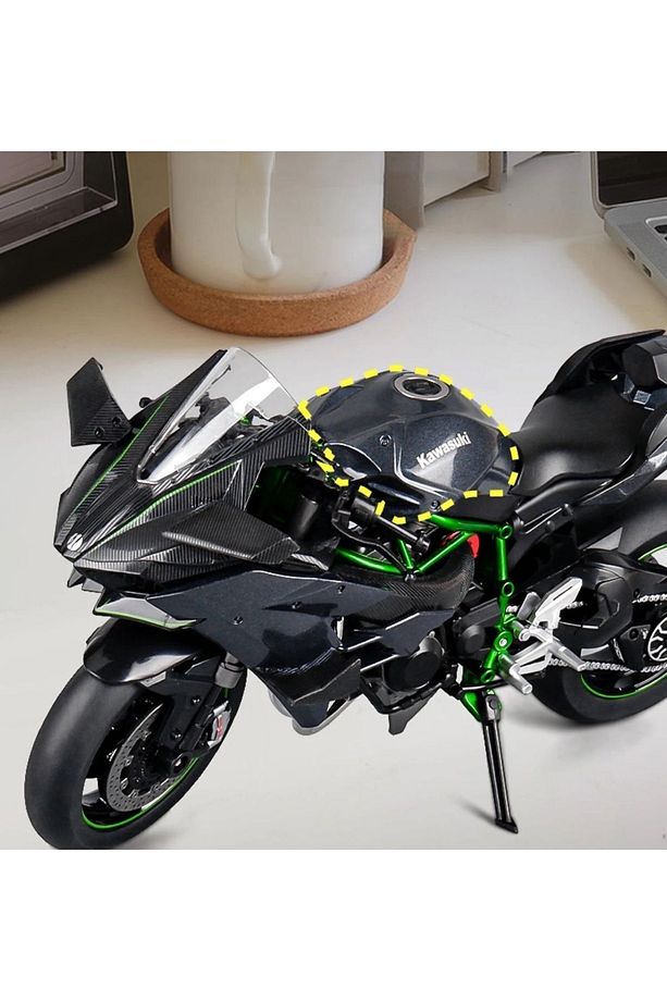 KAWASAKİ NİNJA H2R 1:9 MODEL MAKET MOTOR SİYAH - 4
