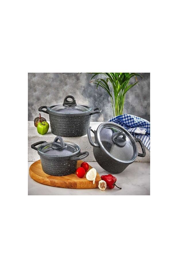 Granit Derin Tencere Seti Platınum - 2