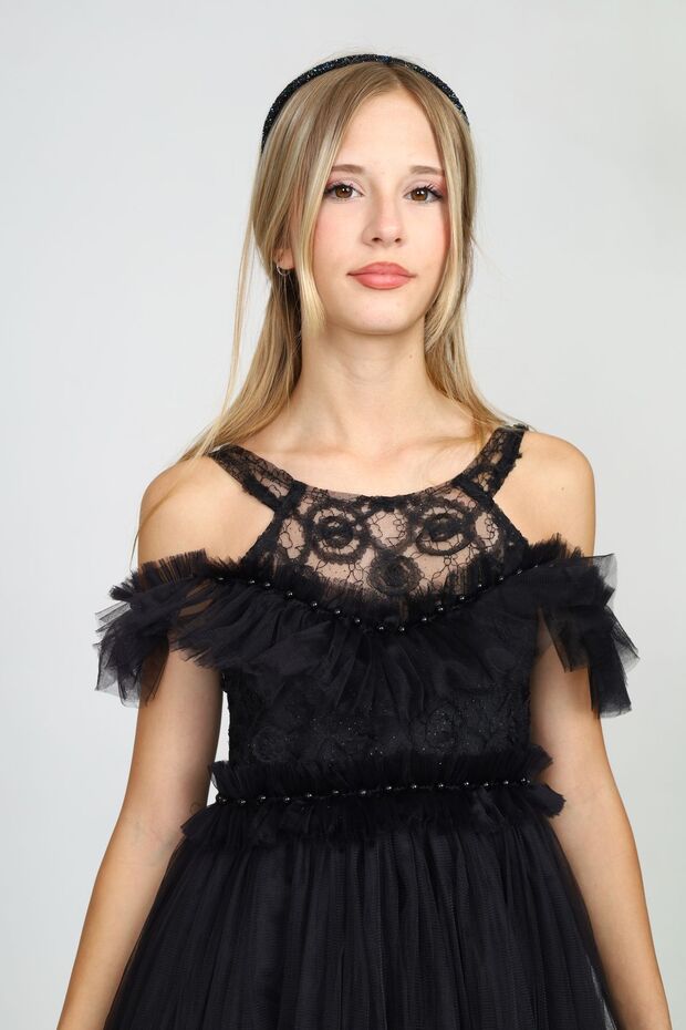 Genç/Kız Çocuk Abiye Elbise&Düğün Elbisesi Doğum Günü Parti Elbisesi - 7