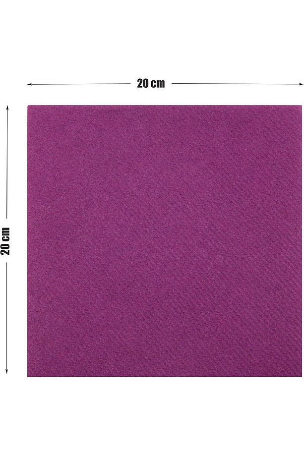 Mor Kumaş Dokulu Peçete 40x40 1/4 50 li Paket - 5