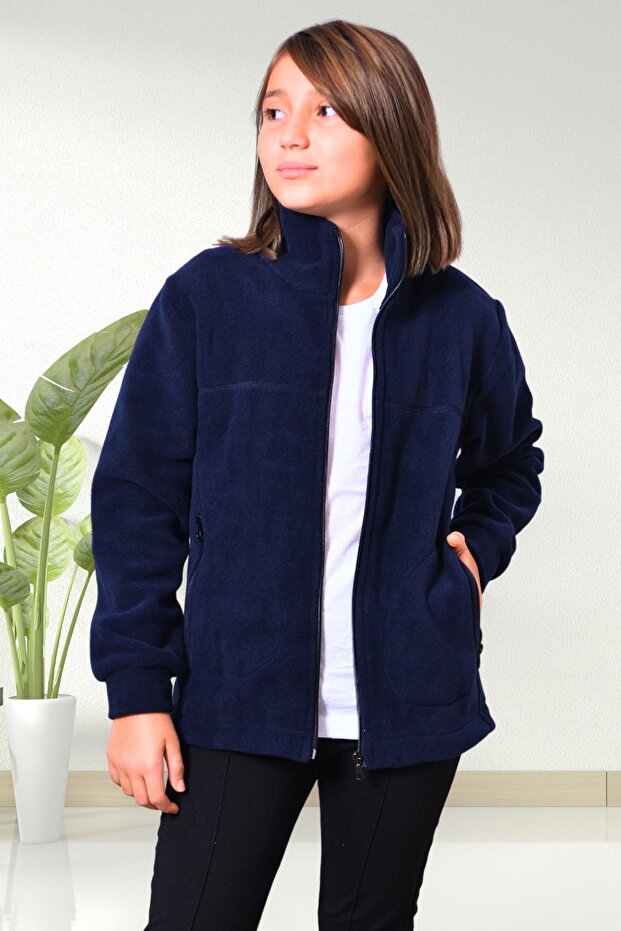 Girl's Fleece Coat-Cardigan