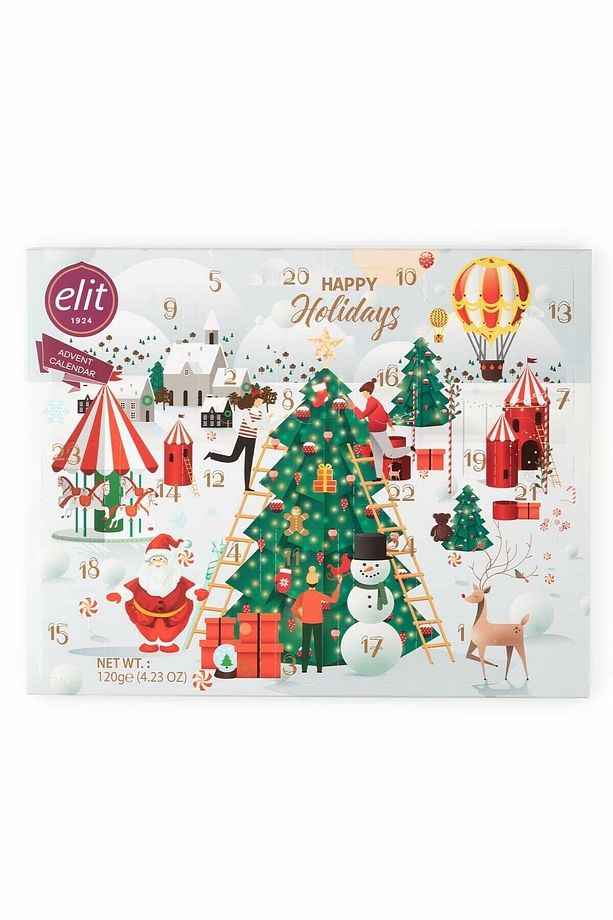 Yılbaşı Noel Kutu Advent Calender Madlen Sütlü Çikolata 120 G Glutensiz - 1
