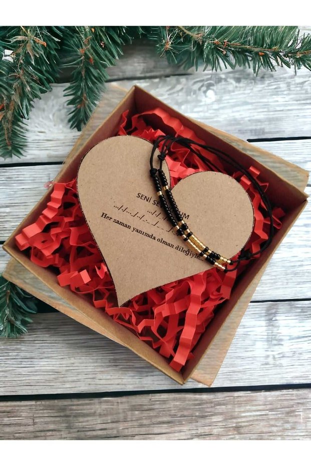 Morse Alphabet Love You Written Couple Bracelet (Crafted with Sand Beads)
