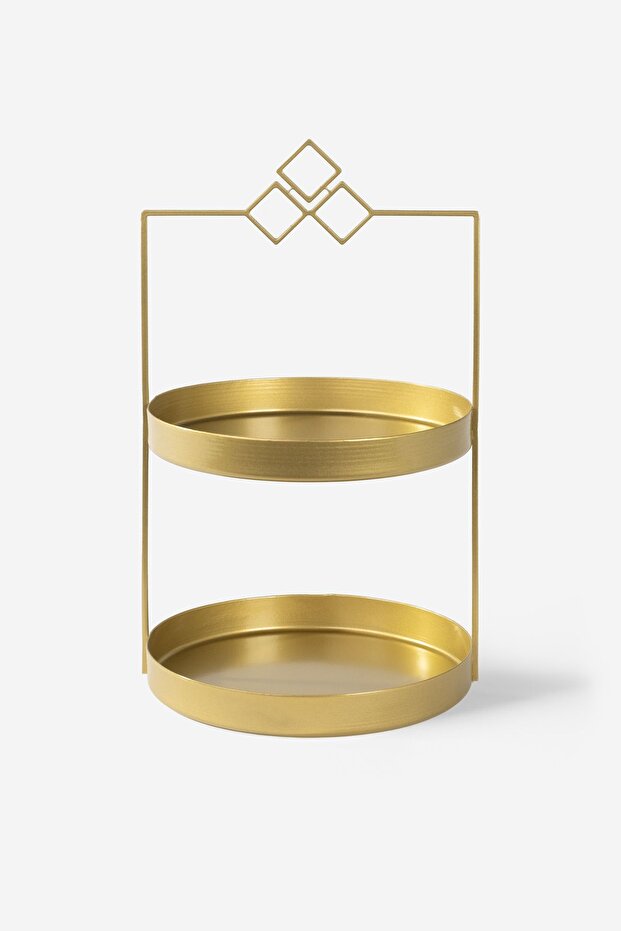 2-Tier Gold Metal Organizer - Multi-Purpose Organizer - Luna Prizma Triple