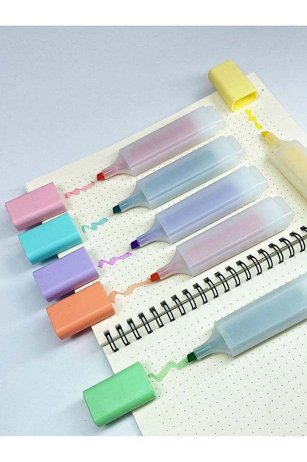 Fosforlu Kalem | 6 Adet | Soft Pastel ve Neon Set Seçenekleri | Ultra Dayanıklı - 3
