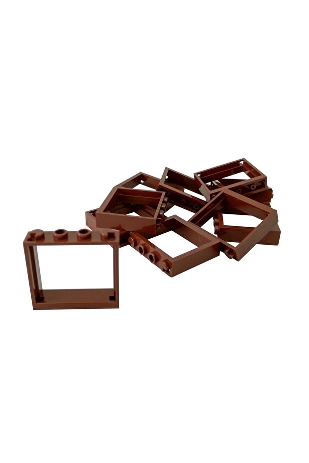 Moc Building City Window - 1X4X3 Brown Window, 2 Pieces Will Be Sent