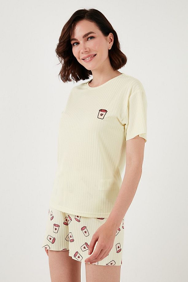 Regular Fit Kısa Kollu Şortlu Pijama Takımı  PİJAMA TAKIMI 65740103 - 5
