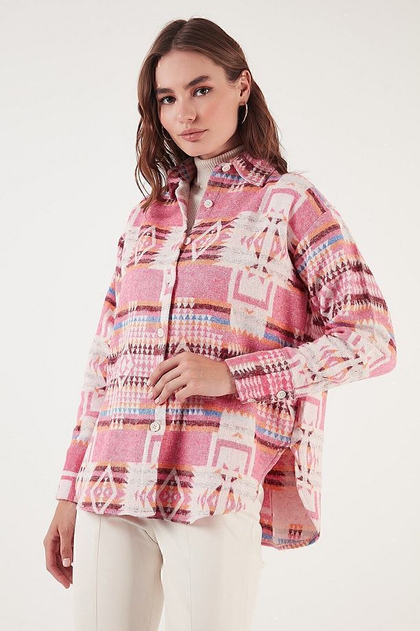 Desenli Pamuklu Regular Fit Oduncu Gömlek GÖMLEK CF24W167000 - 3