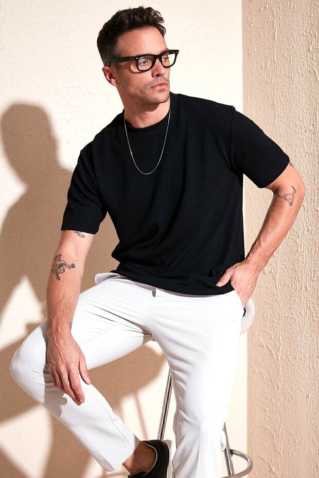Cotton Crew Neck Regular Fit Basic T Shirt Men's T SHIRT5902767