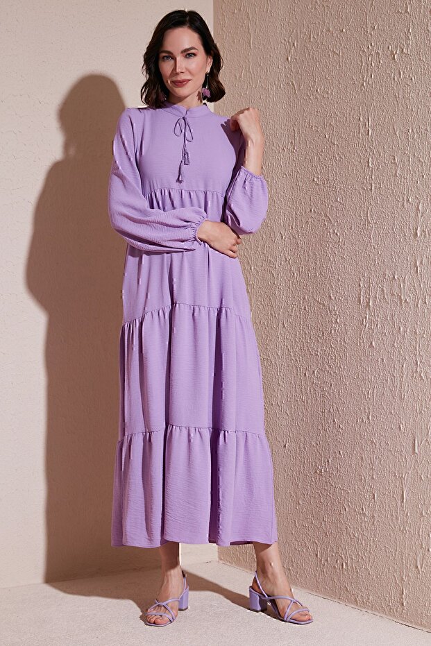 Modest Regular Fit Guler Stand Rochie Lunga ROCHIE 611EL545 - 6